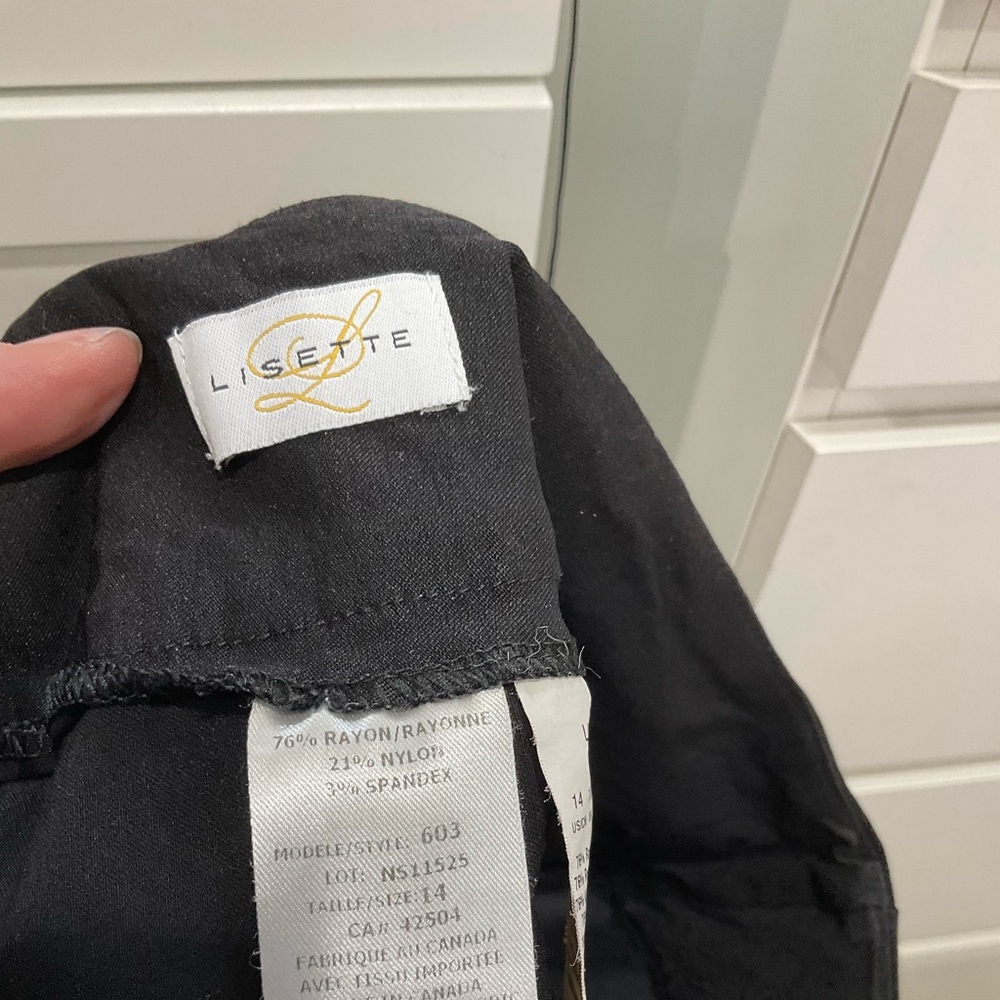Lissette Black 14 petite pants